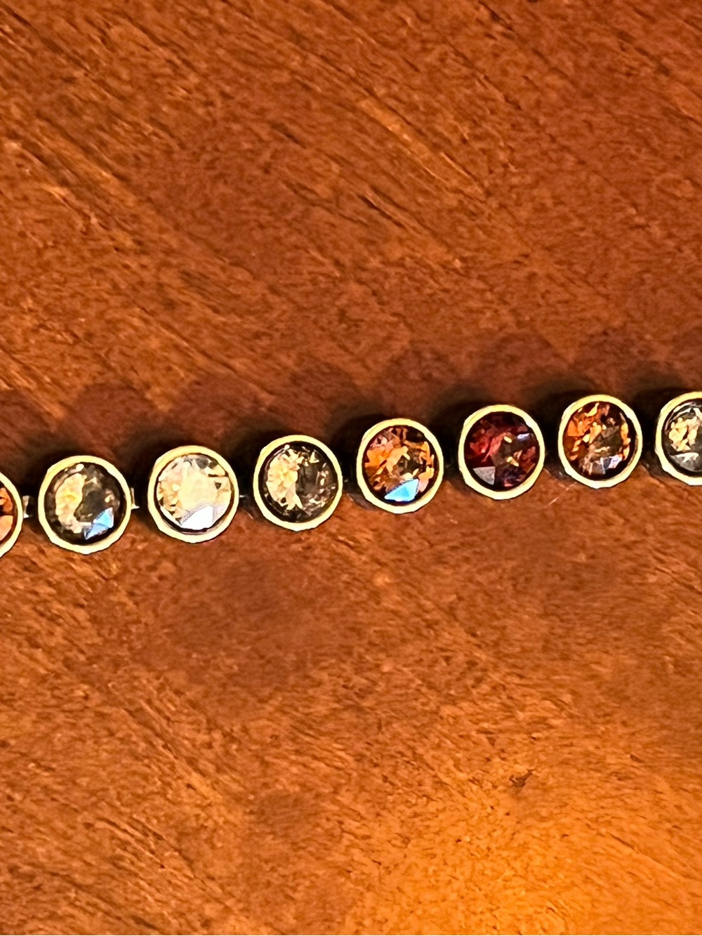 Hot‼️Touchstone Jewelry Brass tone shades of amber bracelet 7 1/4 in - Picture 5 of 10